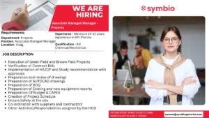 Symbio Is Hiring an Associate Manager - Projects