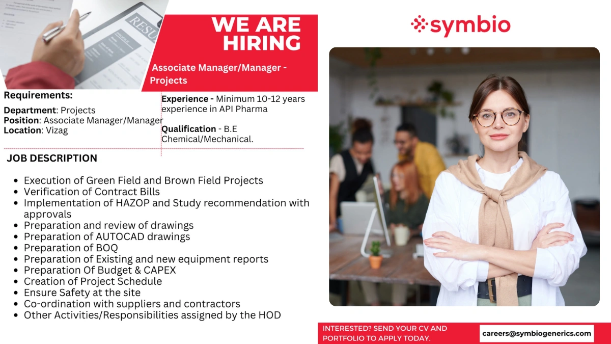 Symbio Is Hiring an Associate Manager - Projects