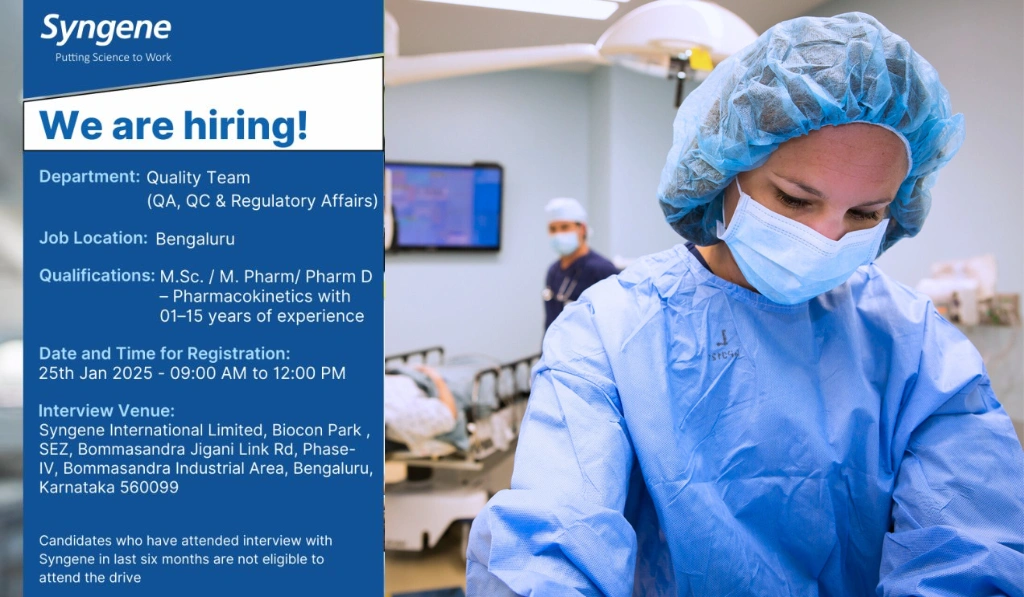 Syngene Hiring Notification