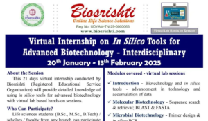 Virtual Internship on In Silico Tools