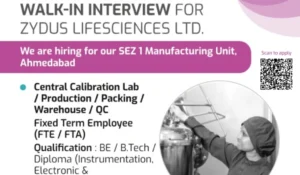 Zydus Lifesciences Walk in Drive
