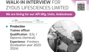 Zydus Walk In Drive for Freshers