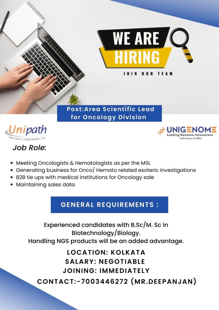 Unipath Specialty Laboratory - Urgent Hiring for Area Scientific Lead for the Oncology Division