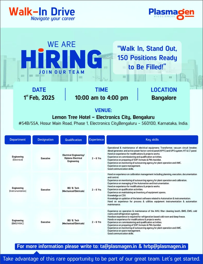 Plasmagen Bioscience Walk in Drive
