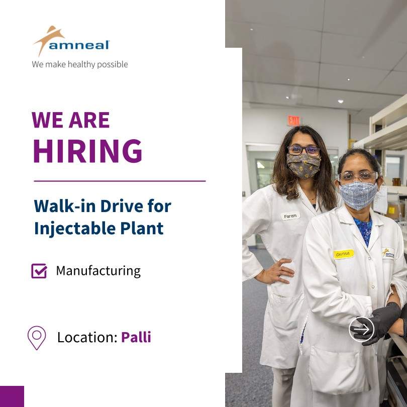 Amneal Hiring Notification