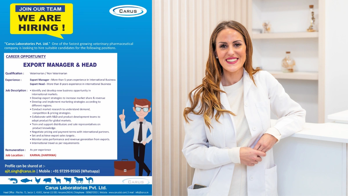 Carus Laboratories - Hiring for Export Head and Export Manager