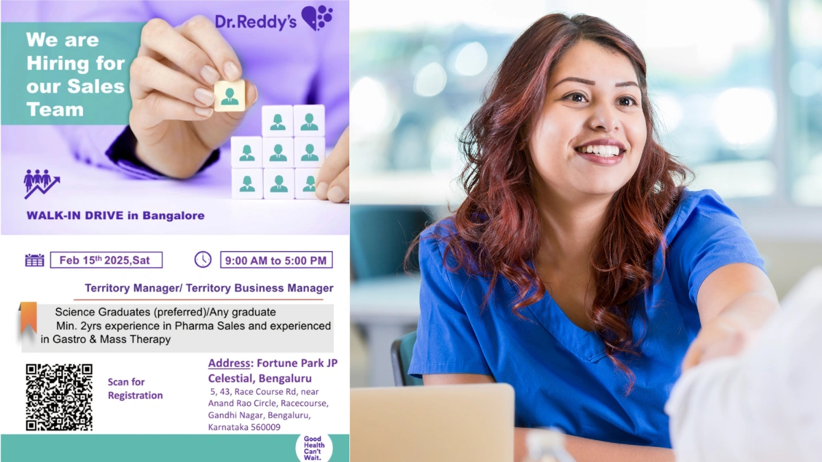 Dr. Reddy's – Walk-In Drive for Sales Team in Bangalore