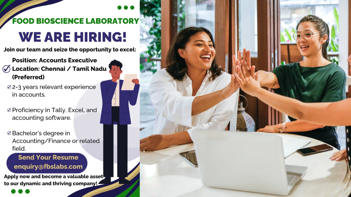 Food Bioscience Laboratory - Hiring Accounts Executive