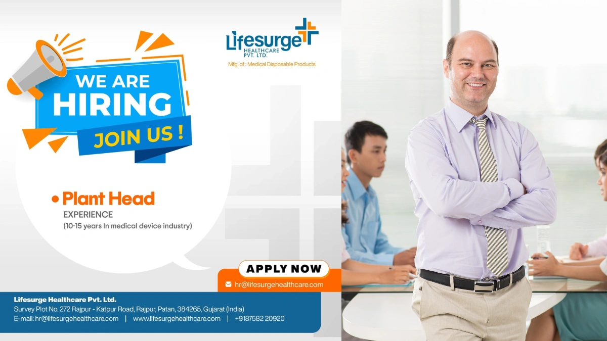 Lifesurge Healthcare Is Hiring A Plant Head