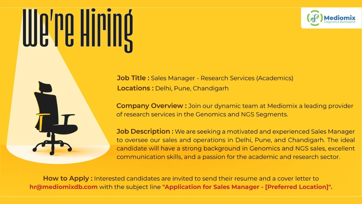 Mediomix Cagno - Hiring for Sales Manager (Research Services - Academics)