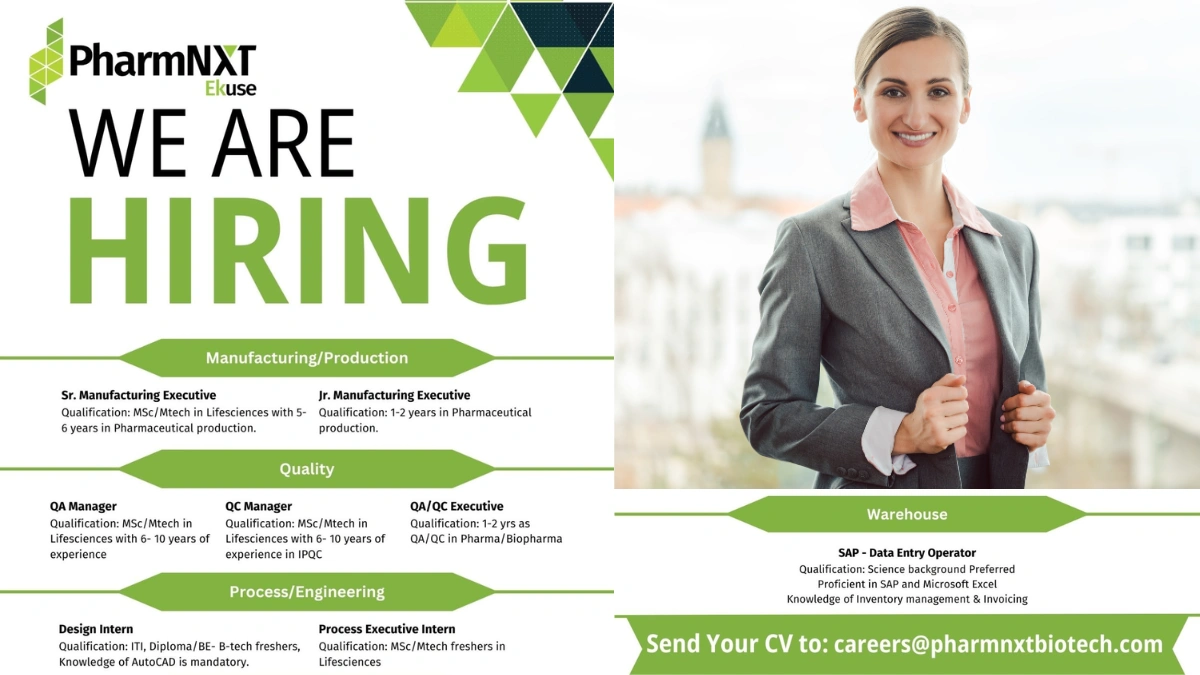 PharmNXT Ekuse - Hiring for Manufacturing