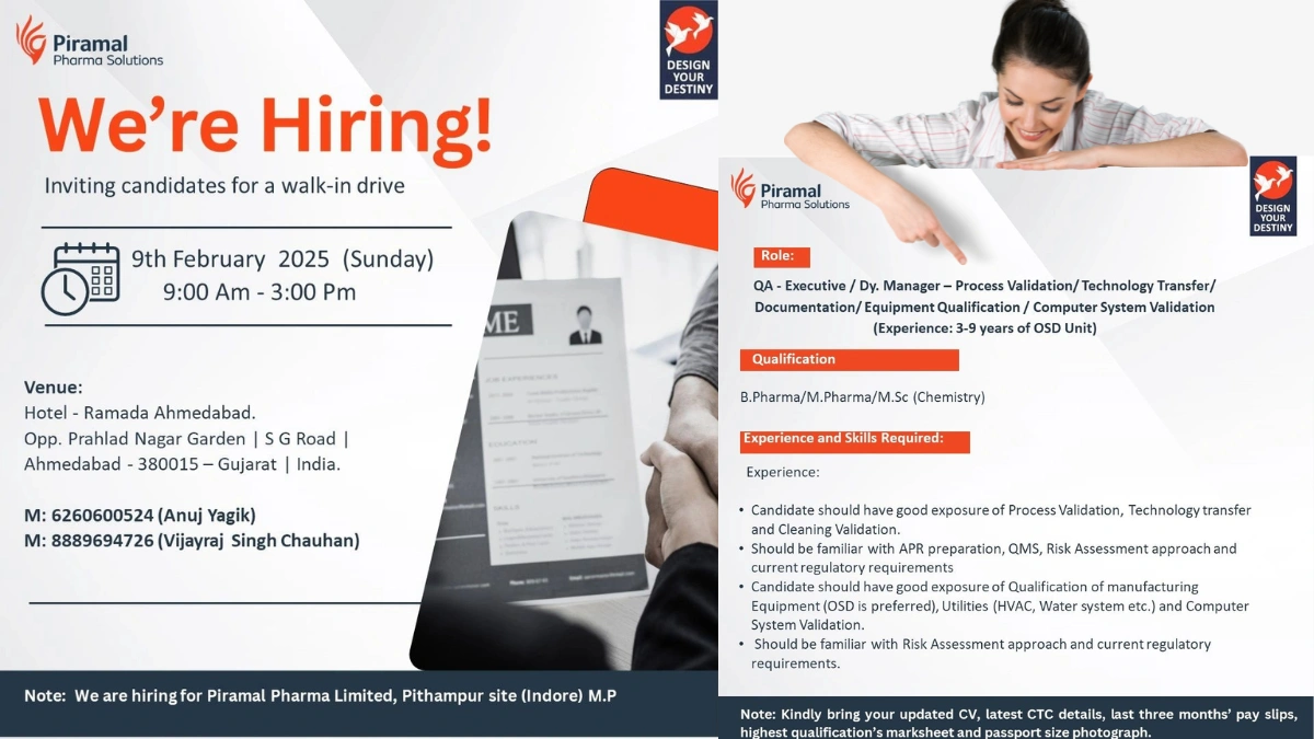 Piramal Pharma Solutions – Walk-in Drive