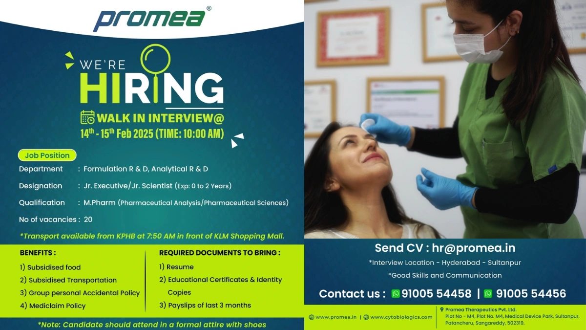 Promea - Walk in Interview for Formulation R&D, Analytical R&D