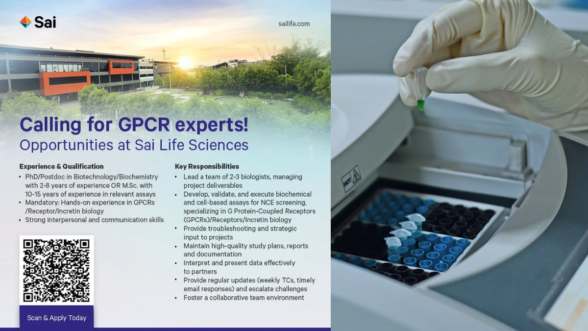 Sai Life Sciences - Hiring for GPCR Expert (2-8 Years Exp.)