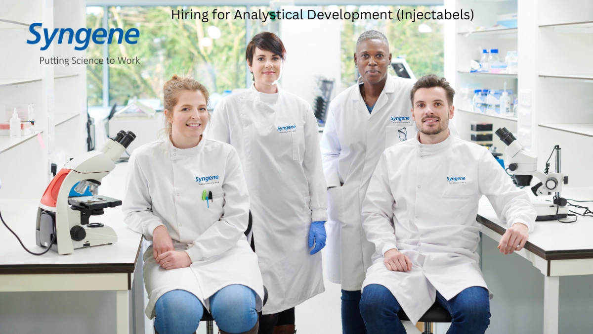 Syngene International Is Hiring for Analystical Development (Injectabels)