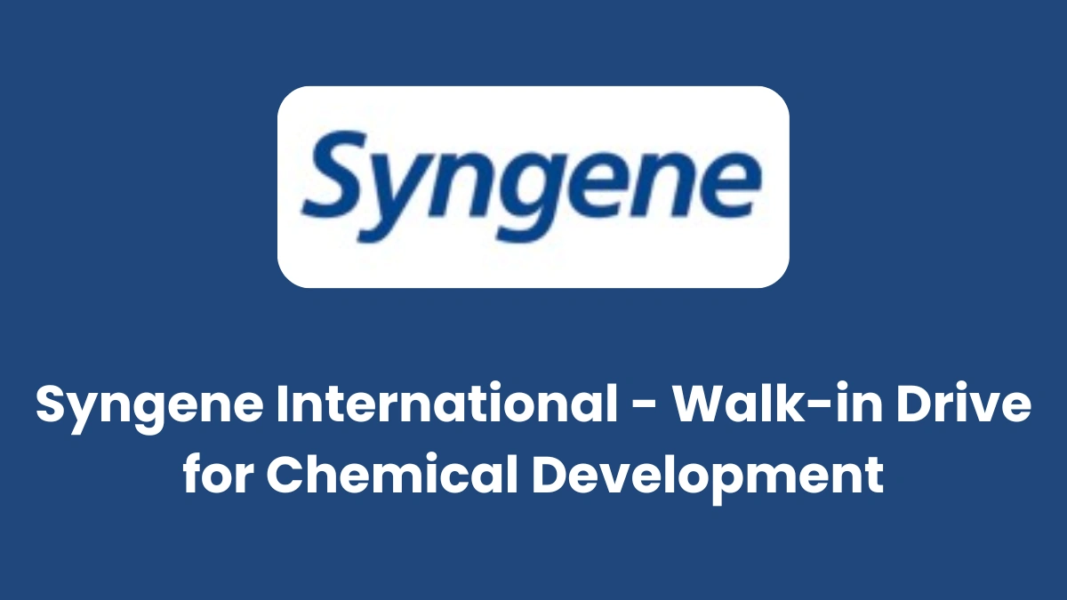 Syngene International - Walk-in Drive for Chemical Development