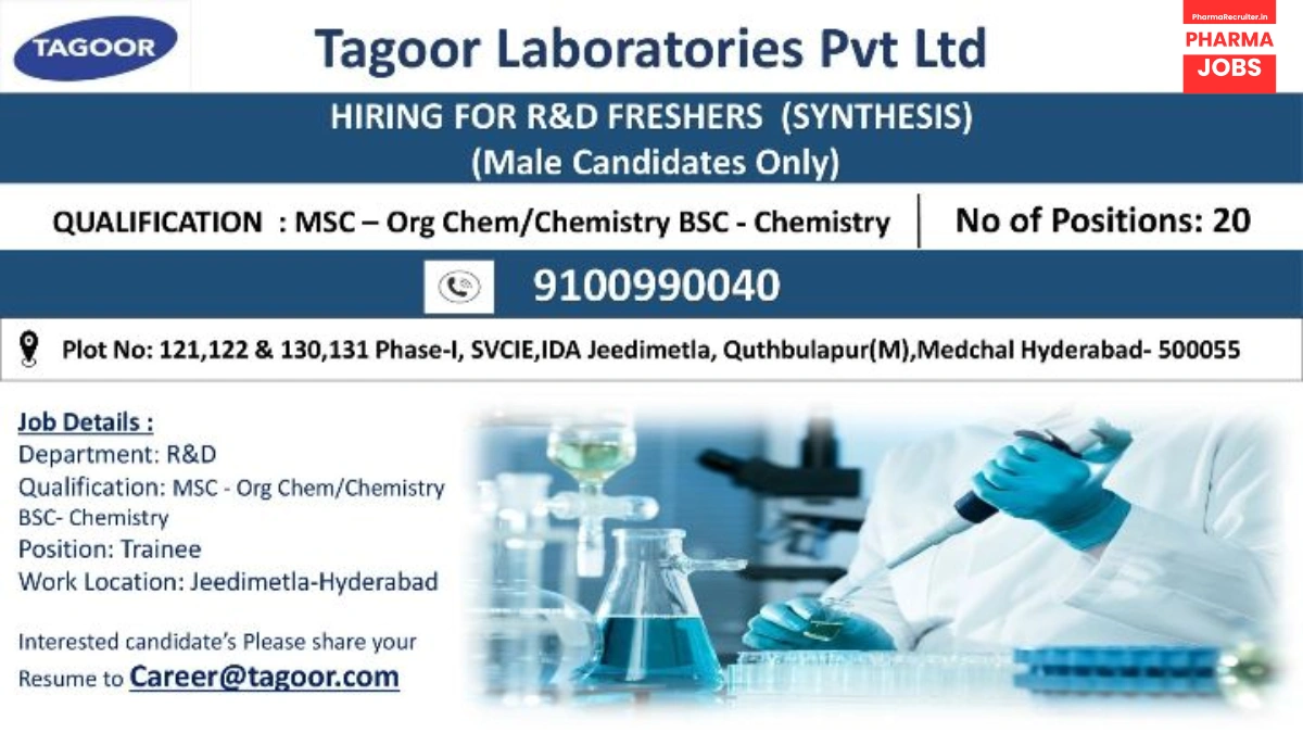Tagoor Laboratorary Walk in Interview