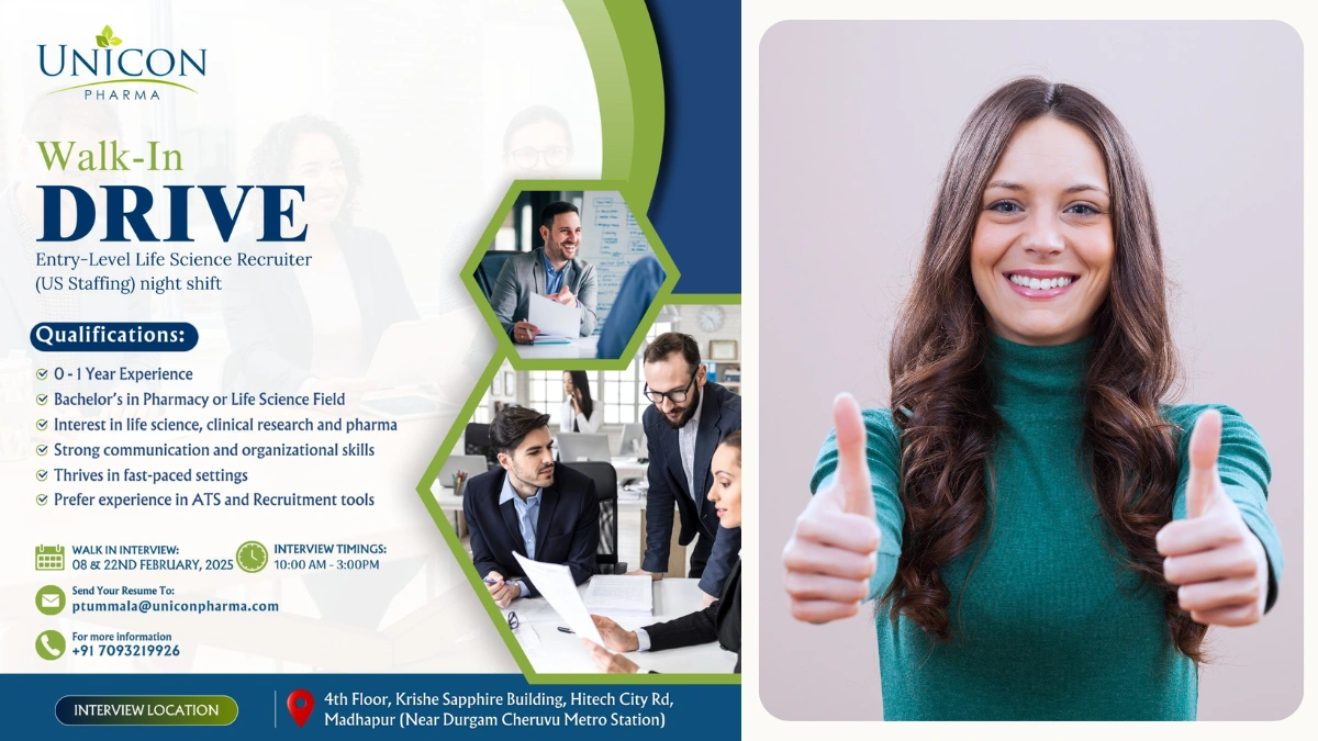 UNICON PHARMA - Walk-In Drive for Freshers