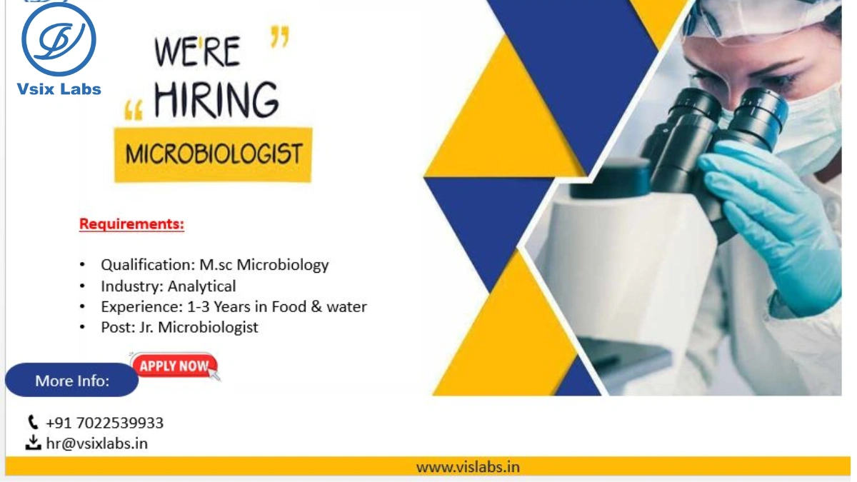 VSix Labs Is Actively Hiring for A Junior Microbiologist