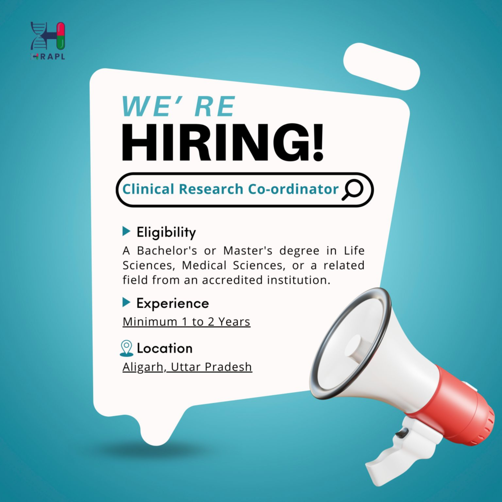 HRAPL is Hiring for Clinical Research Coordinator in Aligarh
