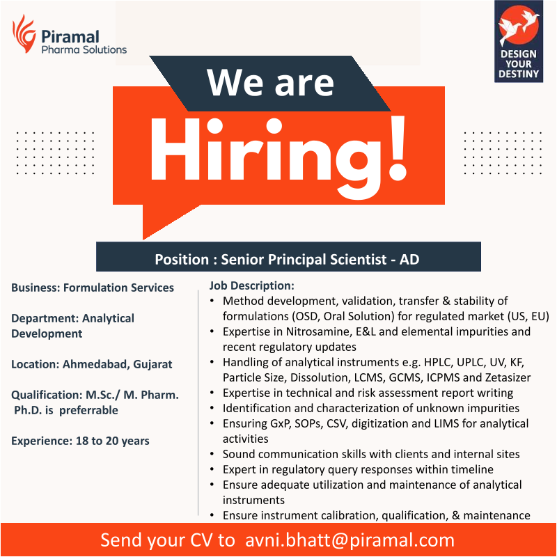 Piramal Hiring Notification