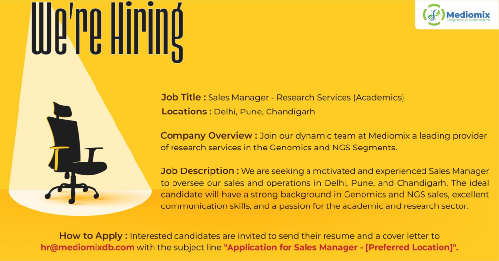 Mediomix Cagno - Hiring for Sales Manager (Research Services - Academics)