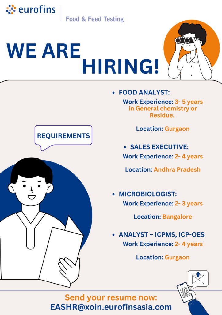Eurofins Food & Feed Testing - Urgent Hiring for Multiple Roles