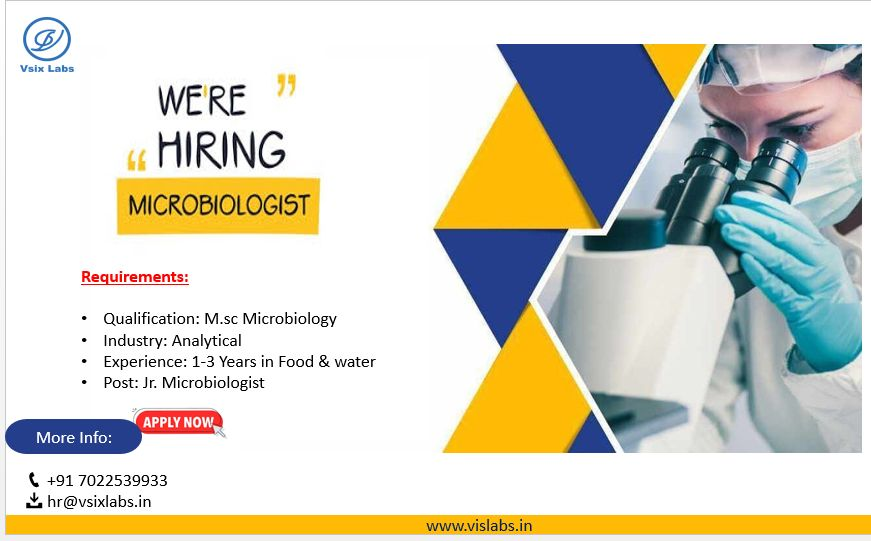 VSix Labs Is Actively Hiring for A Junior Microbiologist