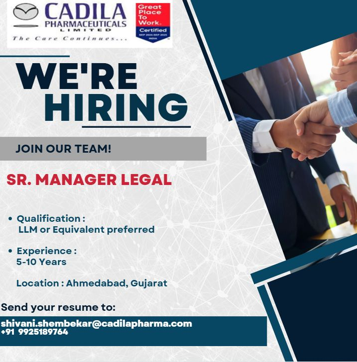 Cadila Pharmaceuticals Hiring