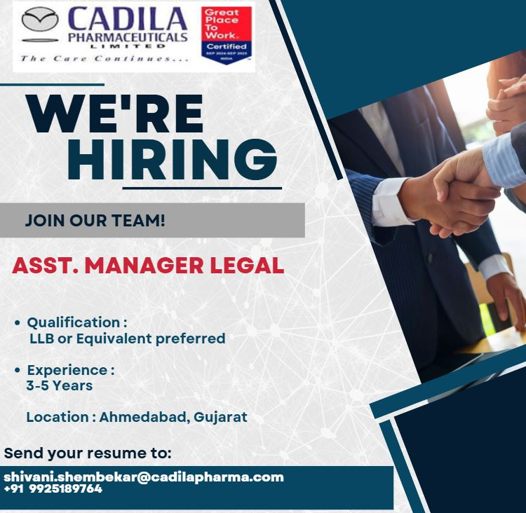 Cadila Pharmaceuticals Hiring 2