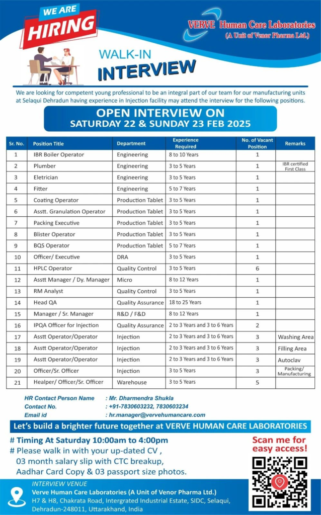 VERVE Human Care Laboratories Walk in Interview 