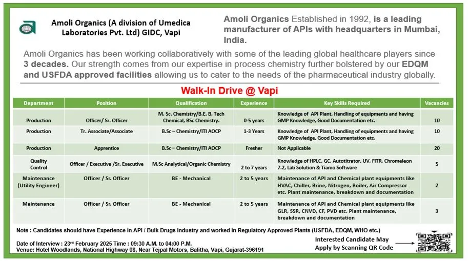 Amoli Organics Walk in Interview