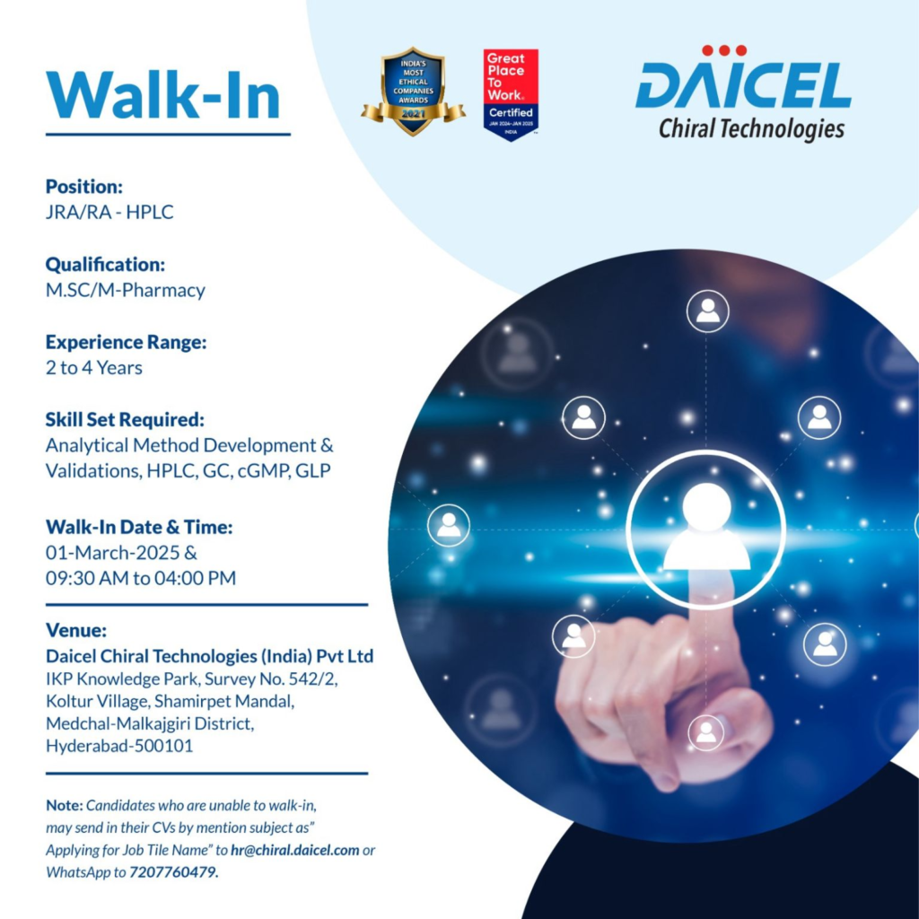 Daicel Chiral Technologies Walk In Interview