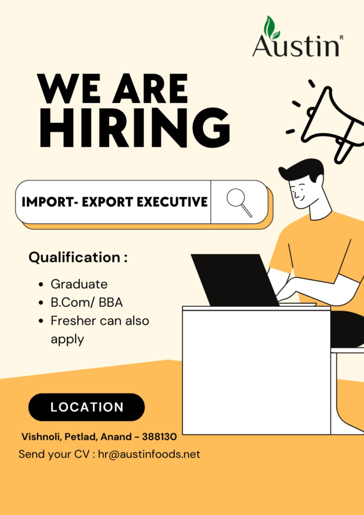 Austin Foods Hiring for Import-Export Executive