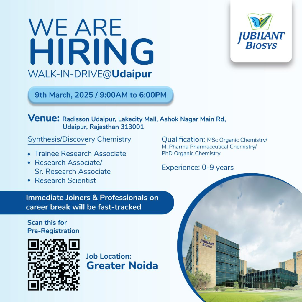 Jubilant Biosys – Walk-In Drive