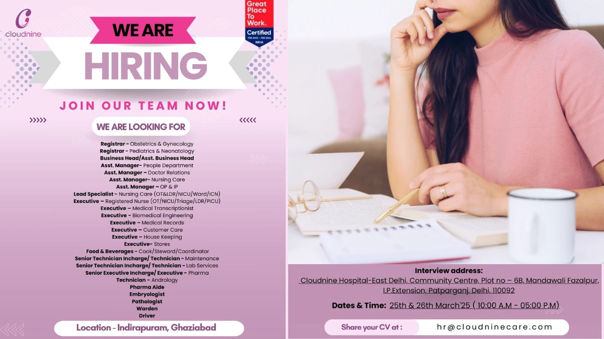 Cloudnine Walk In Interview for Medical Roles