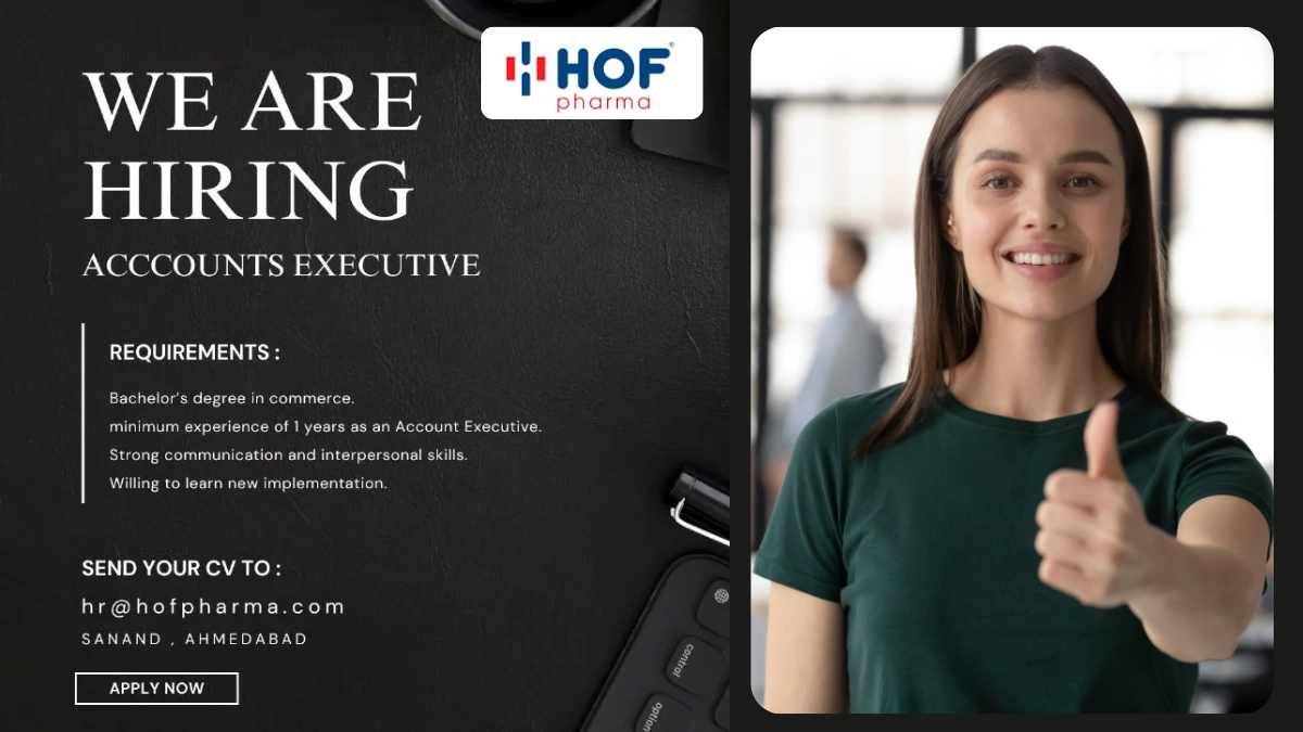 HOF Pharma Is Hiring for Accounts Executive with 1 Year Exp.