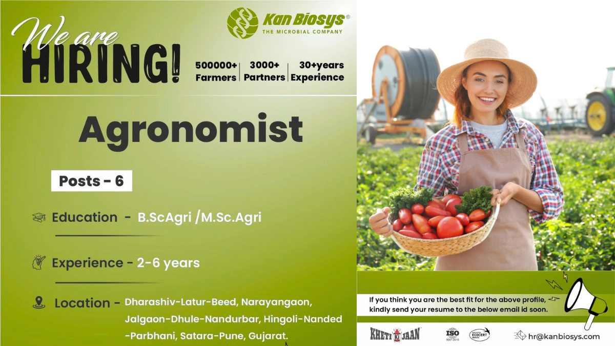 Kan Biosys Is Hiring for An Agronomist