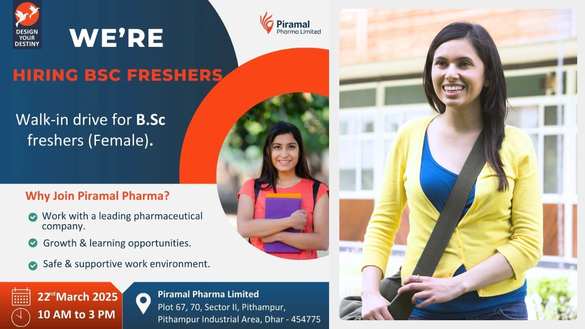 Piramal Pharma Limited Walk-In Drive for B.Sc Freshers