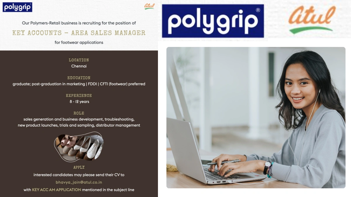 Polygrip (Atul) Is Hiring for Key Accounts Area Sales Manager
