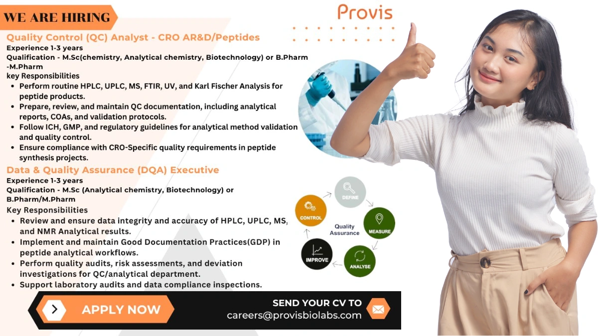 Provis Hiring 2025 for Quality Control and Data Assurance Jobs in Hyderabad