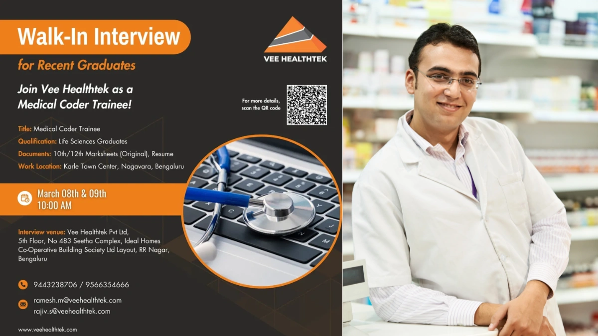 Vee Healthtek Walk-In Drive for Freshers – Medical Coding