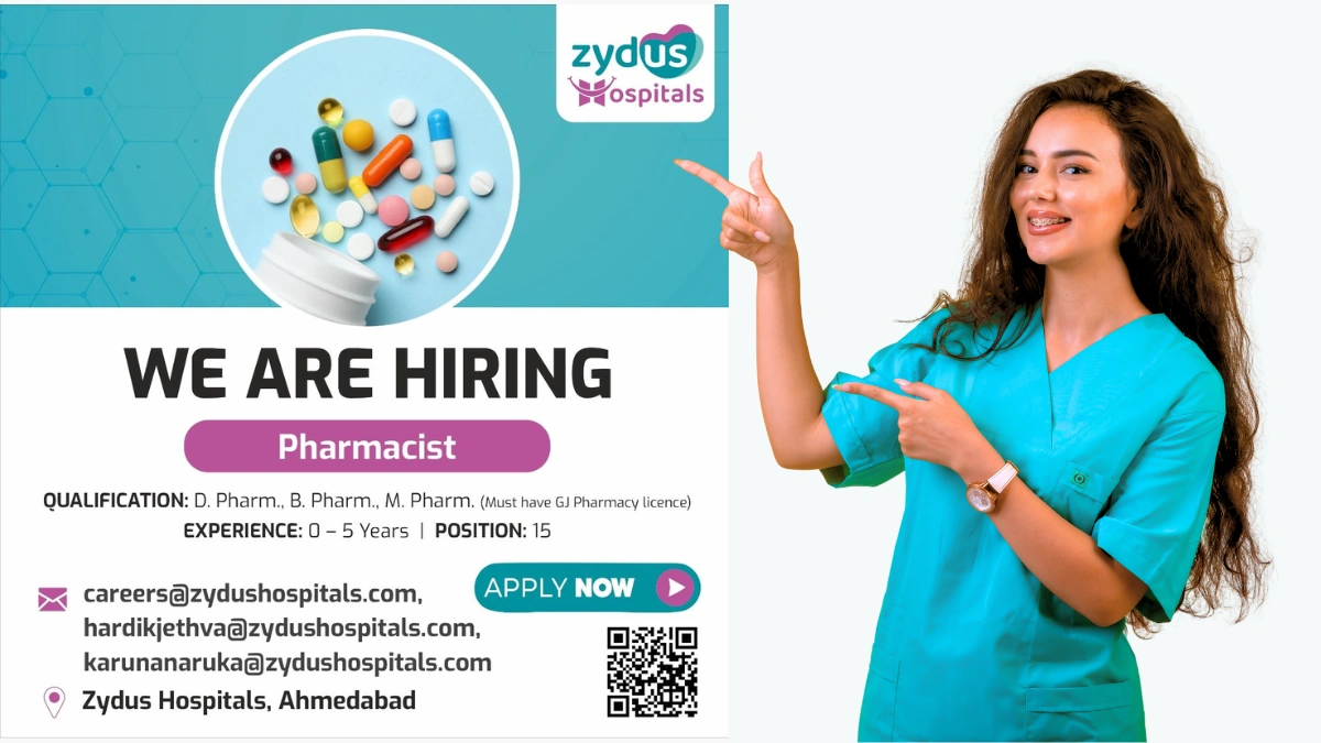 Zydus Hospitals Hiring for Pharmacists in Ahmedabad