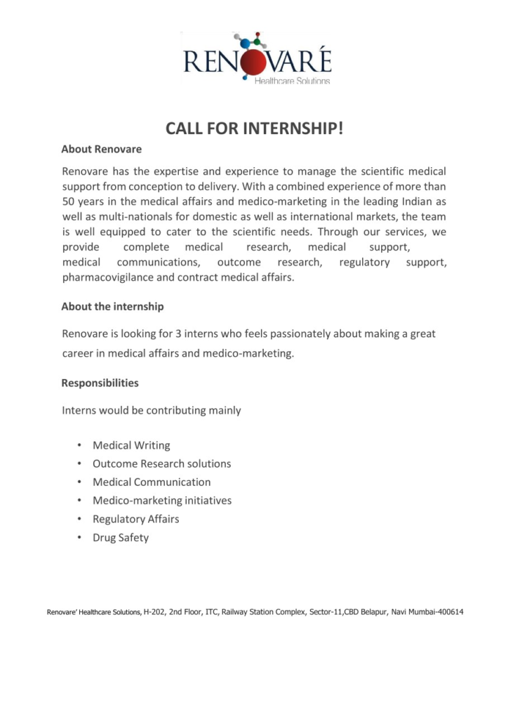 Renovare Internship