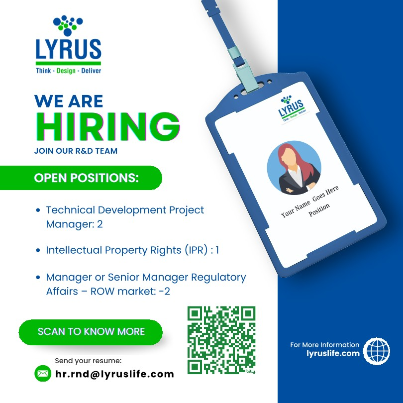 Lyrus Life Sciences Hiring for R&D Team