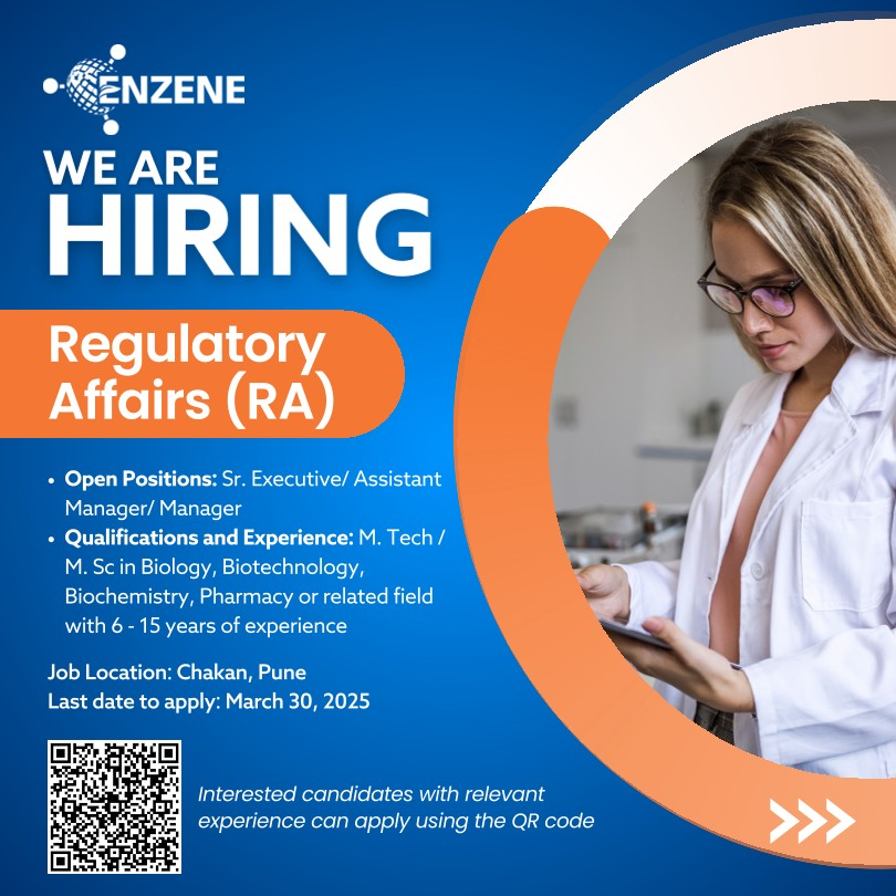 Enzene – Hiring for Regulatory Affairs and Developmental QA Roles in Pune 1