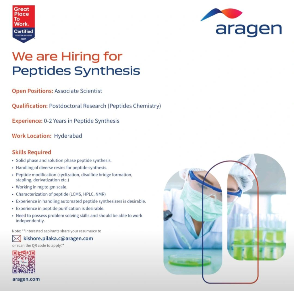 Aragen Hiring for Associate Scientist (0-2 Years Exp.)