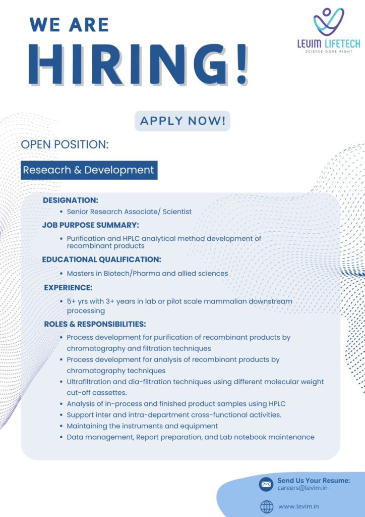 Levim Lifetech Hiring