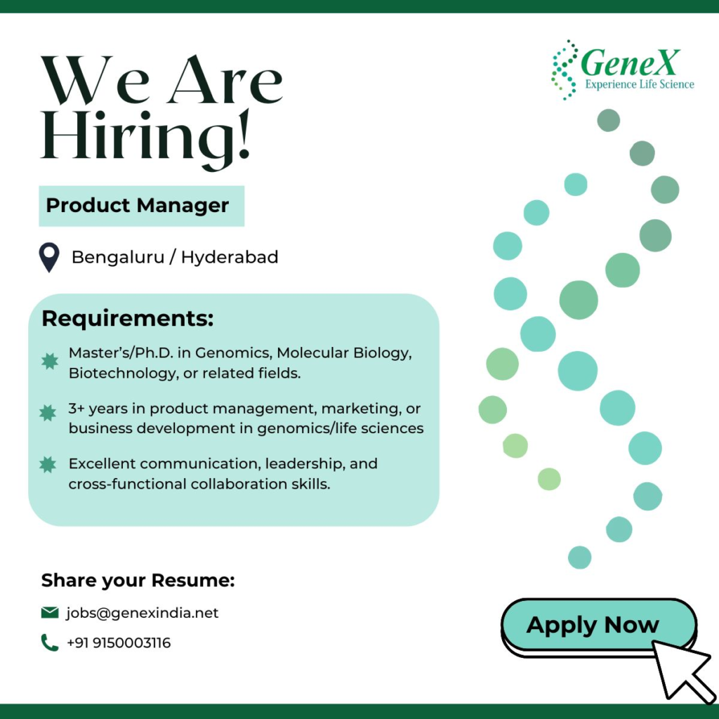 GeneX Experience Life Science – Hiring Product Manager
