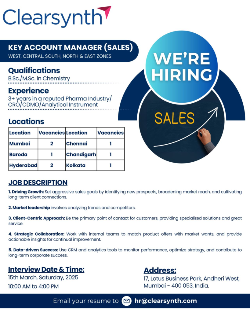 Clearsynth Urgent Hiring